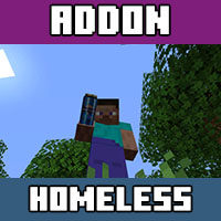 Download mod for a homeless person on Minecraft PE