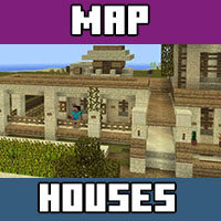 Download maps with houses for Minecraft PE