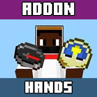 Download the mod for hands on Minecraft PE