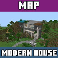 Download the map for Modern House for Minecraft PE